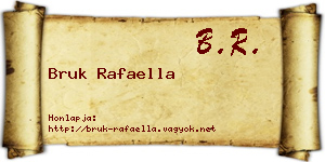 Bruk Rafaella névjegykártya